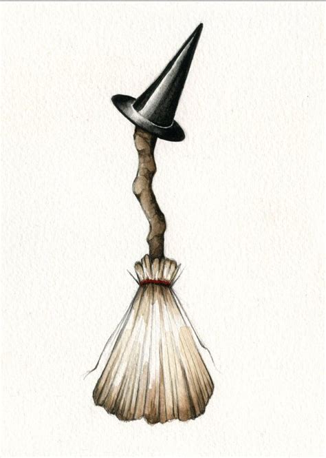Large lying witch with broom